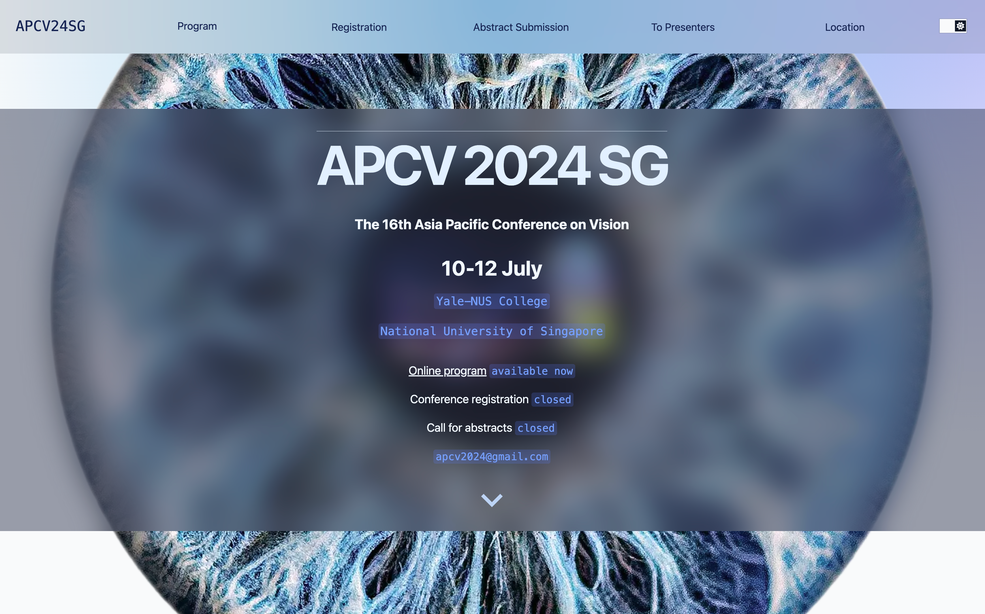 Asia Pacific Conference on Vision 2024 desktop view