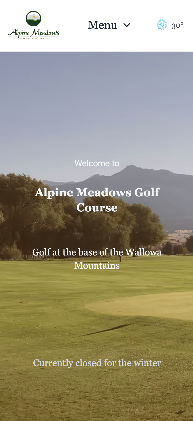 Alpine Meadows Golf Course mobile view